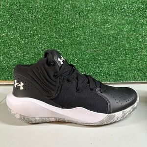 Under Armour‎ Jet 21 Basketball Shoes Athletic Sneakers Black White Kids 6Y